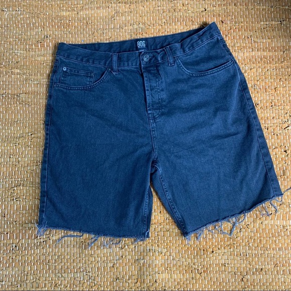 BDG Urban Outfitters Men’s Black Jean Cut Off Shorts SZ 38 - Picture 4 of 12